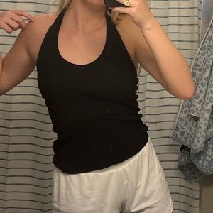 black halter top